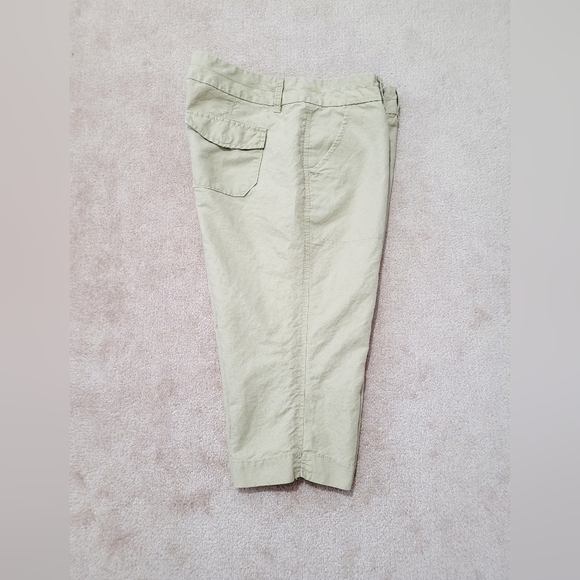 OLD NAVY Tan Chino CAPRIS Woman's size 10 Linen Cotton Blend - Picture 4 of 9